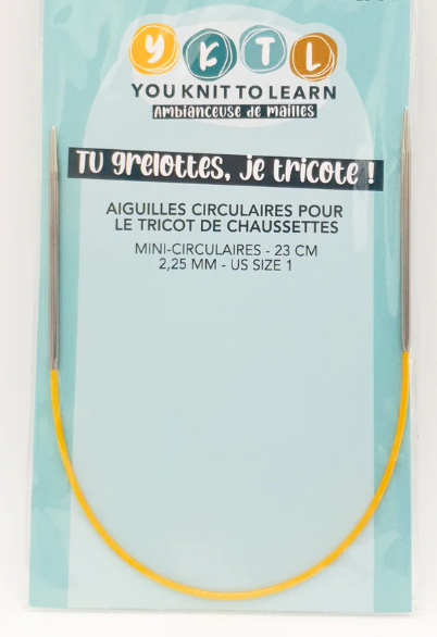 Aiguilles mini circulaires 23 cm YKTL