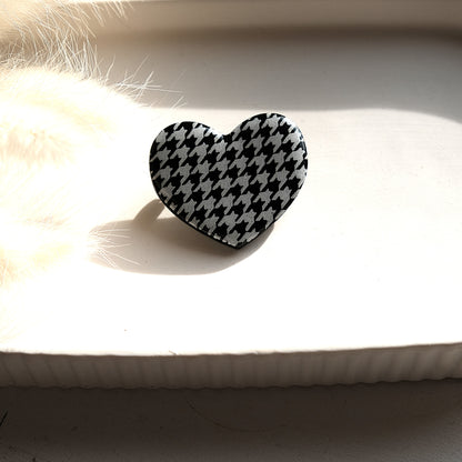 Broche Coeur Pied de poule