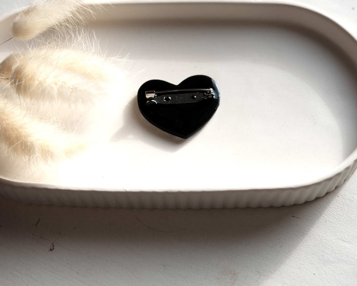 Broche Coeur Pied de poule