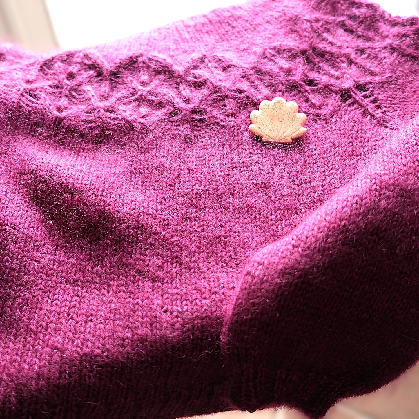 Broche Coquillage pailletée