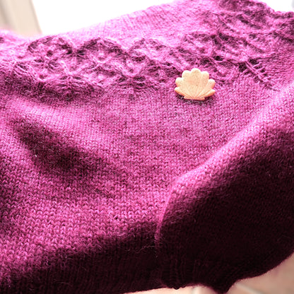 Broche Coquillage pailletée