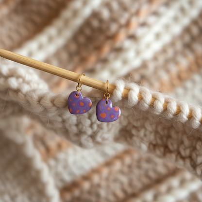 Coeur Léopard (violet/orange)