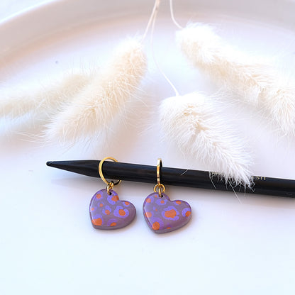 Coeur Léopard (violet/orange)